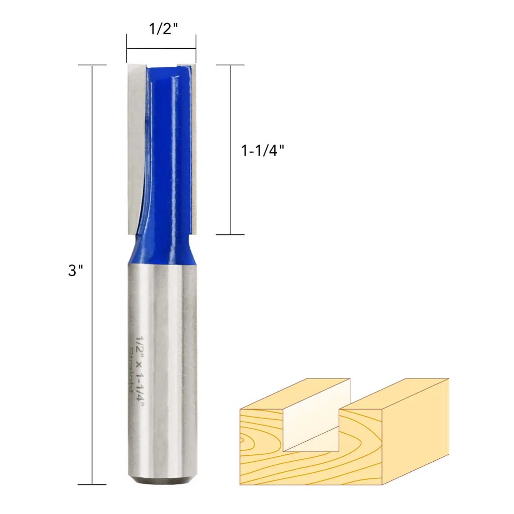 1/2" STRAIGHT ROUTER BIT 1/2" SHANK - Image 5
