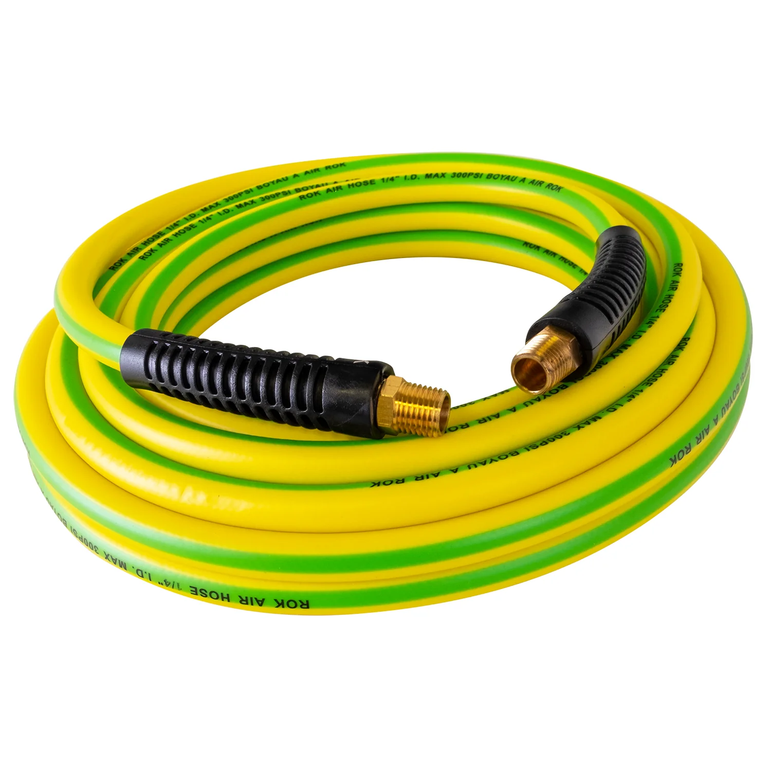 1/4" X 25' HYBRID AIR HOSE YELLOW & GREE