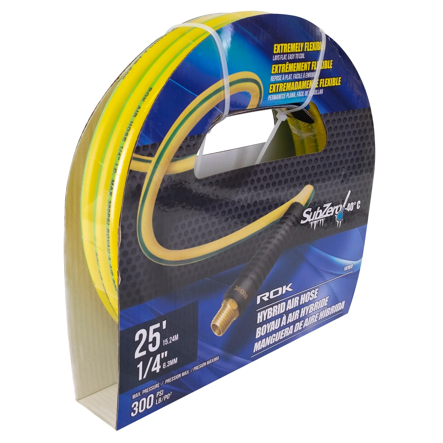 1/4" X 25' HYBRID AIR HOSE YELLOW & GREE - Image 4