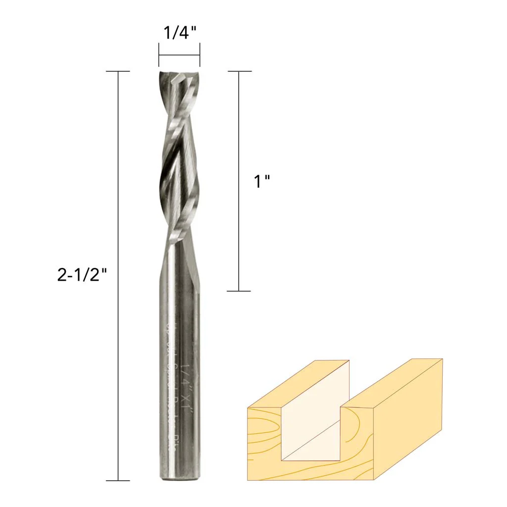 1/4" SOLID CARBIDE SPIRAL UP CUT ROUTER - Image 5