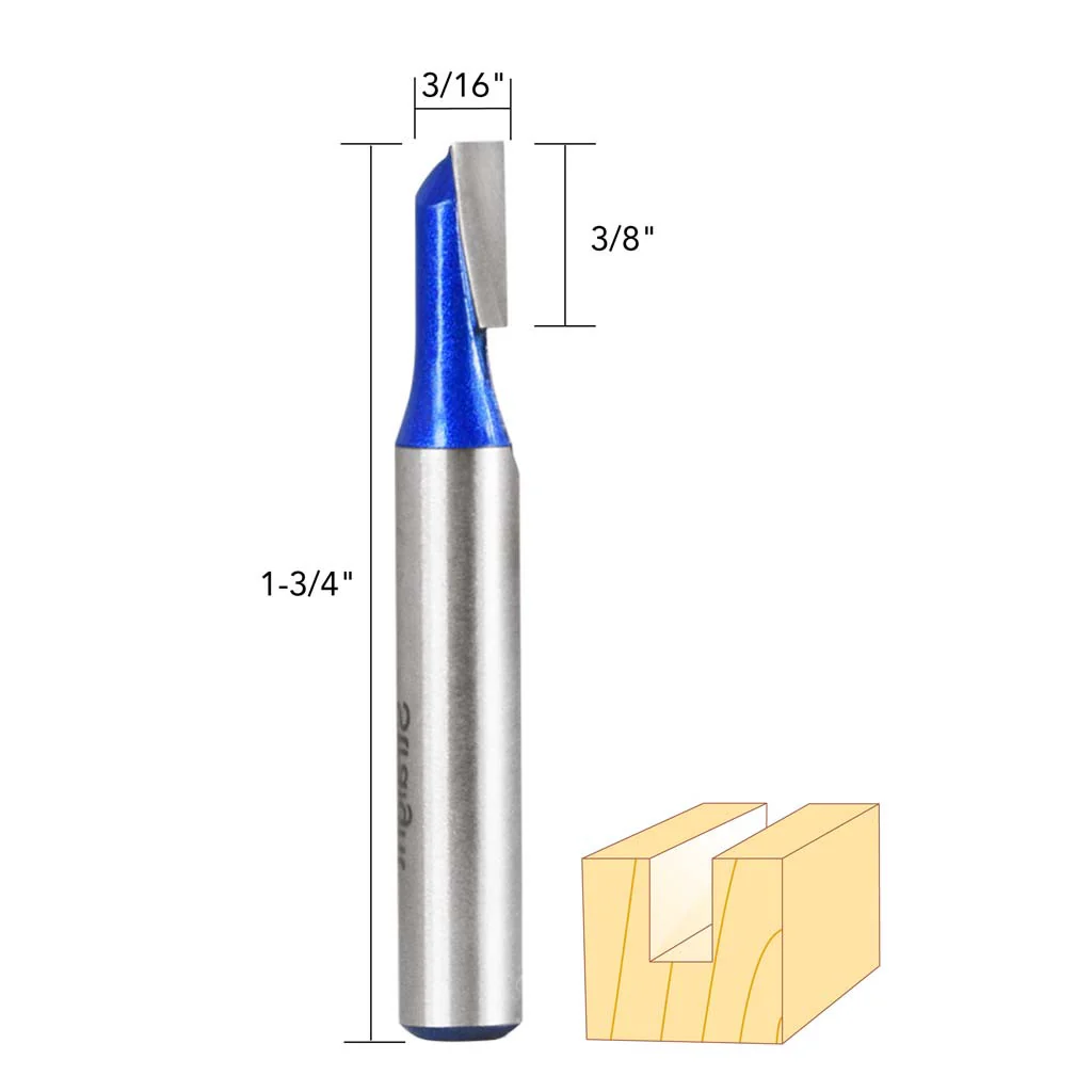 3/16" STRAIGHT ROUTER BIT 1/4" SHANK - Image 5