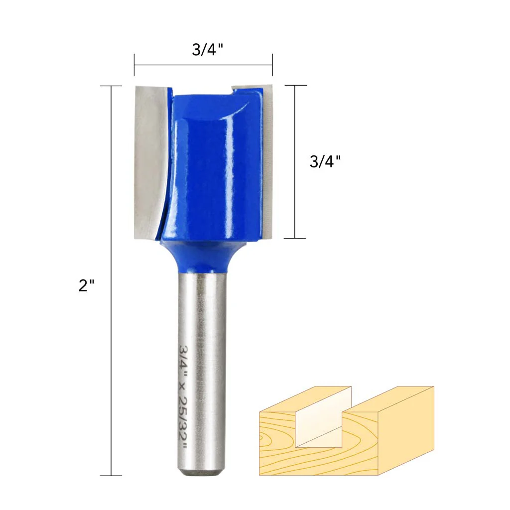 3/4" STRAIGHT ROUTER BIT 1/4" SHANK - Image 5