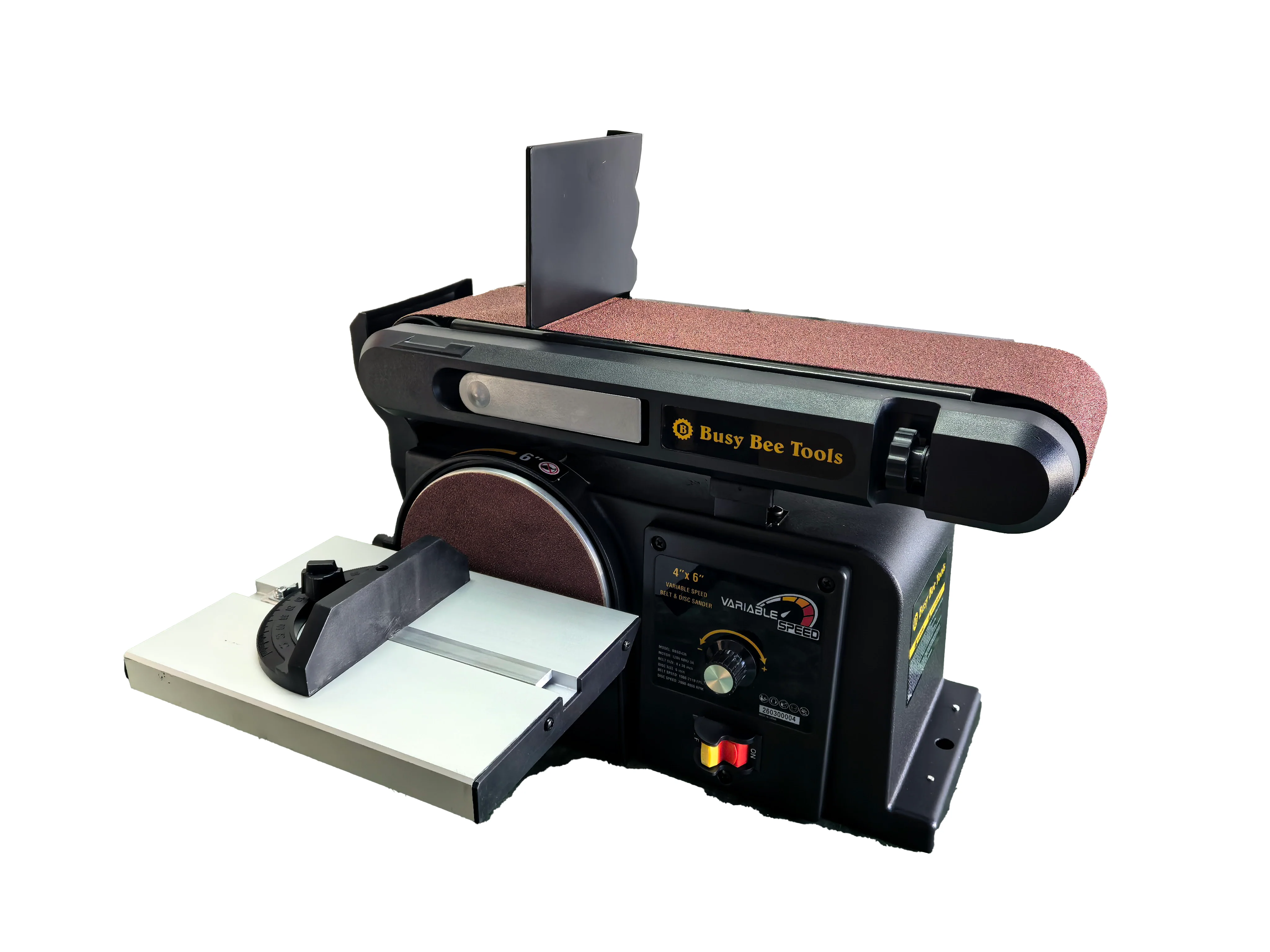 4" X 36" VARIABLE SPEED BELT DISC SANDER - Image 2