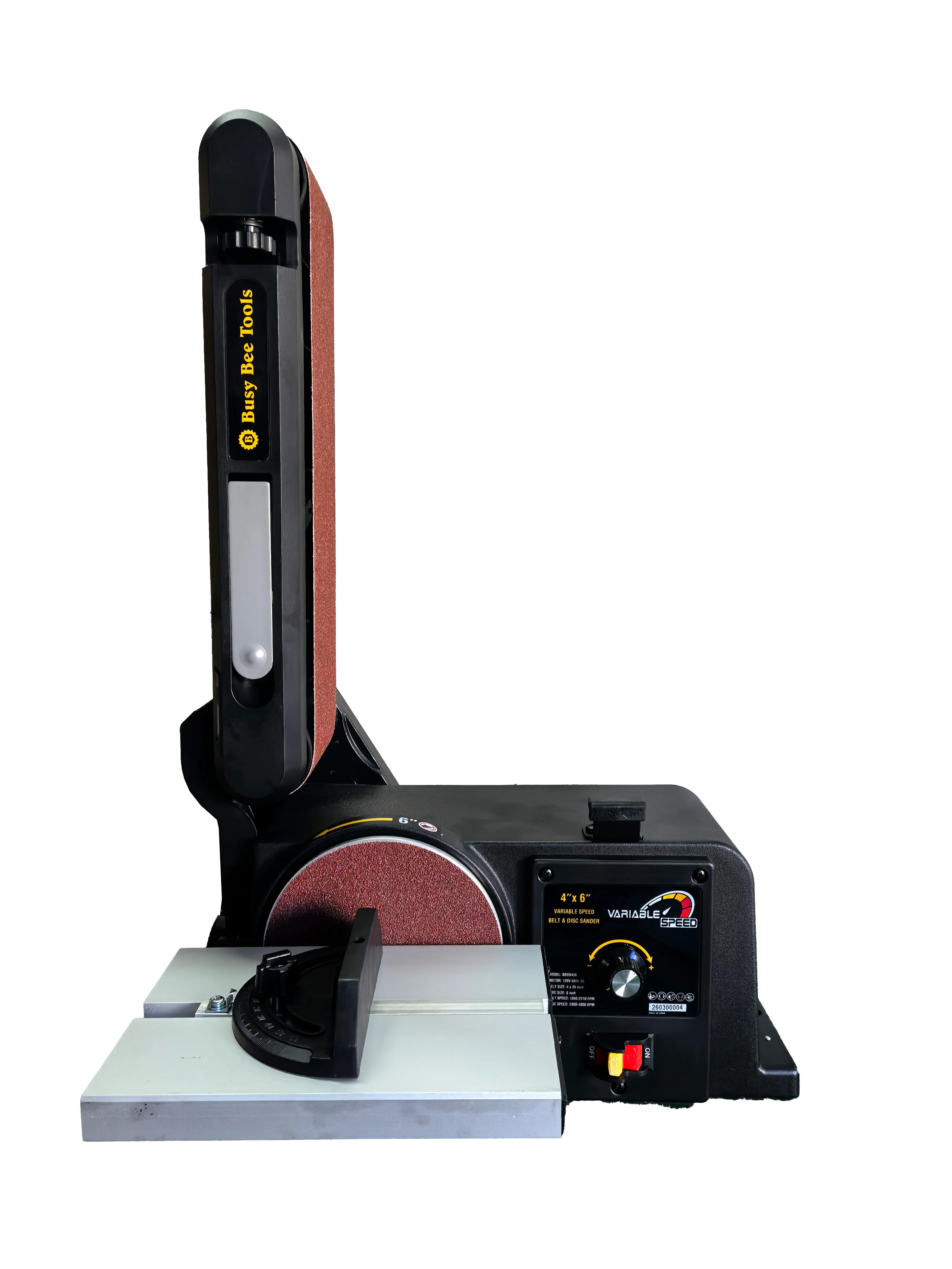 4" X 36" VARIABLE SPEED BELT DISC SANDER - Image 6