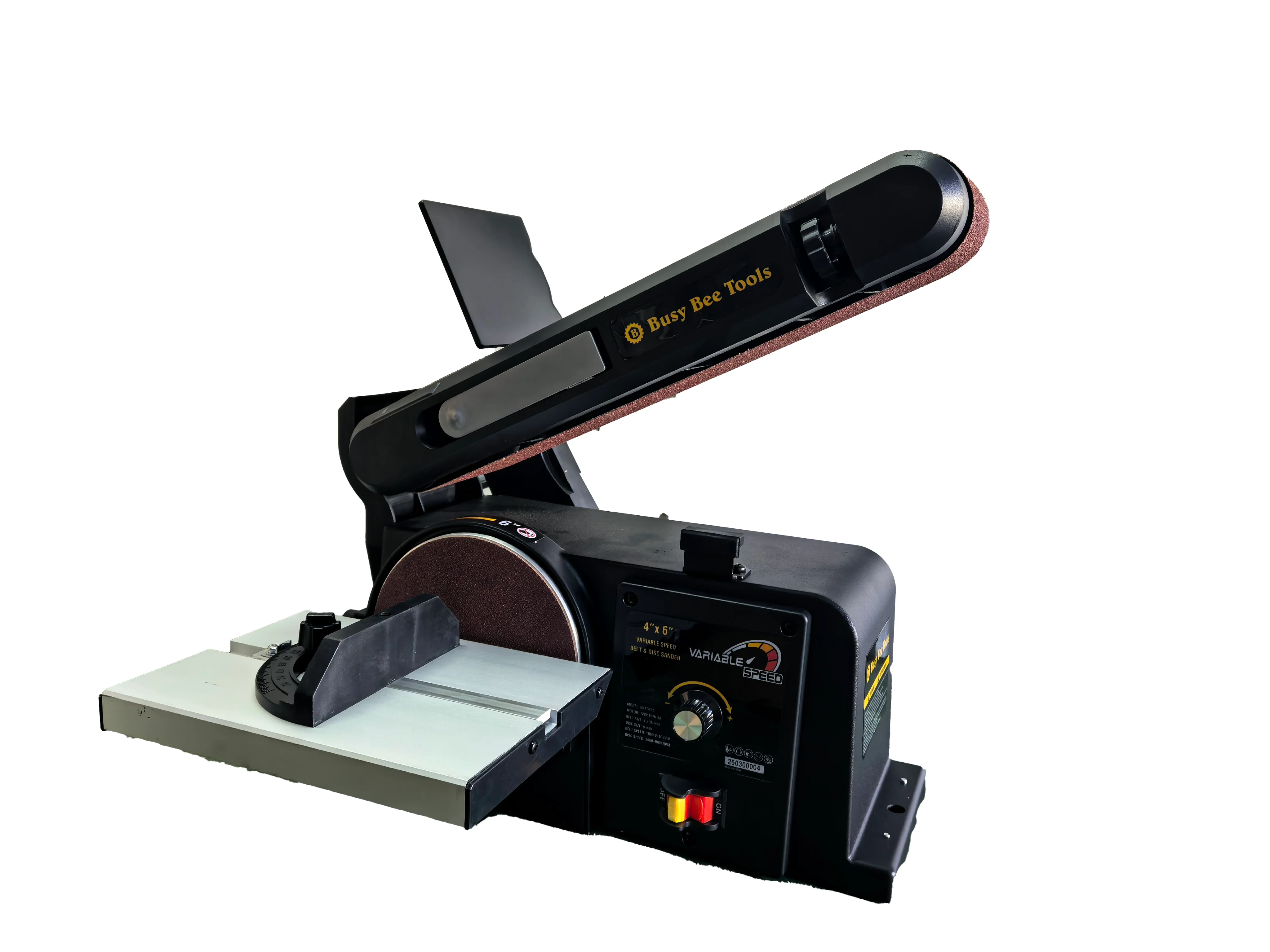 4" X 36" VARIABLE SPEED BELT DISC SANDER - Image 7