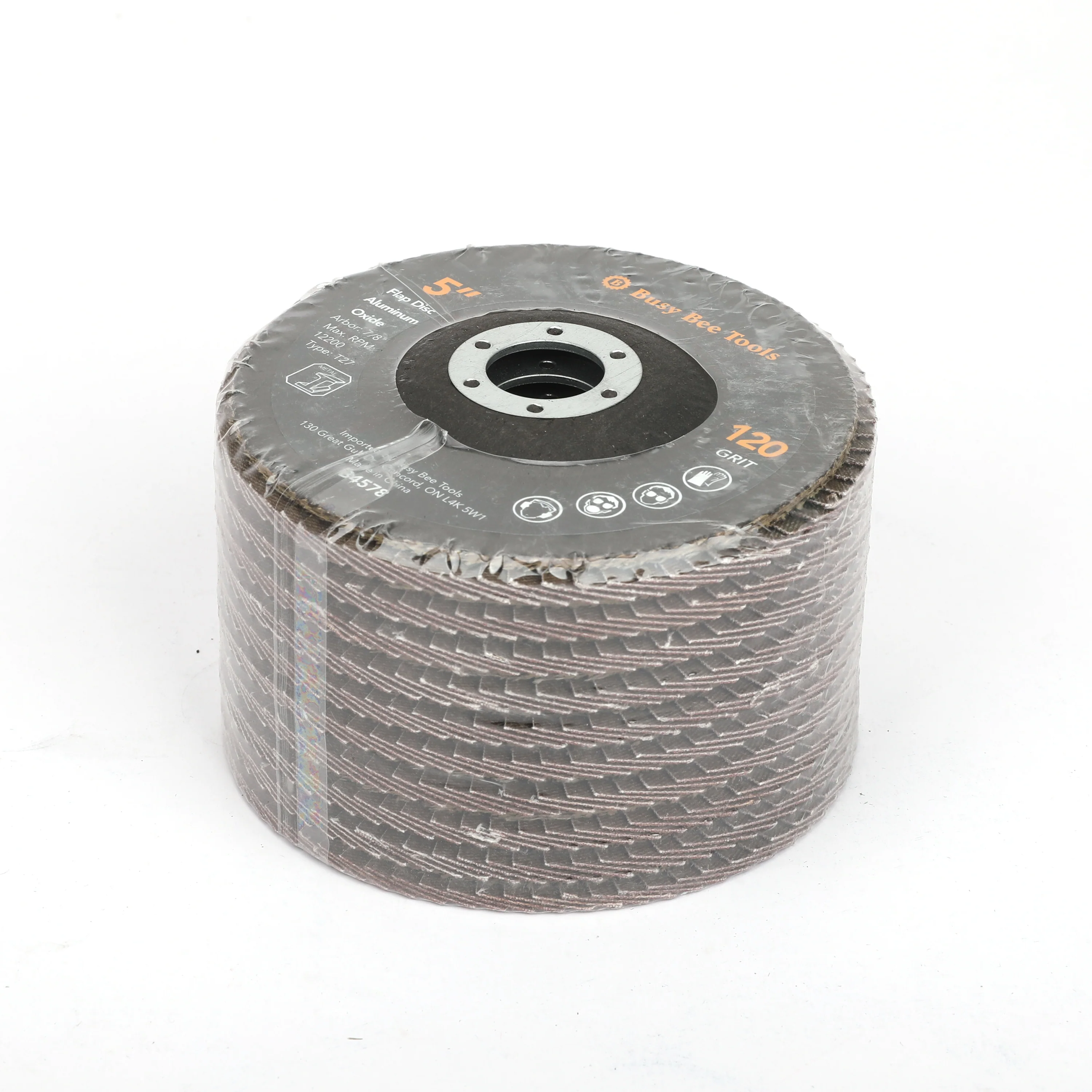 5" FLAP DISC 120G ALUMINUM OXIDE 10 PACK - Image 4