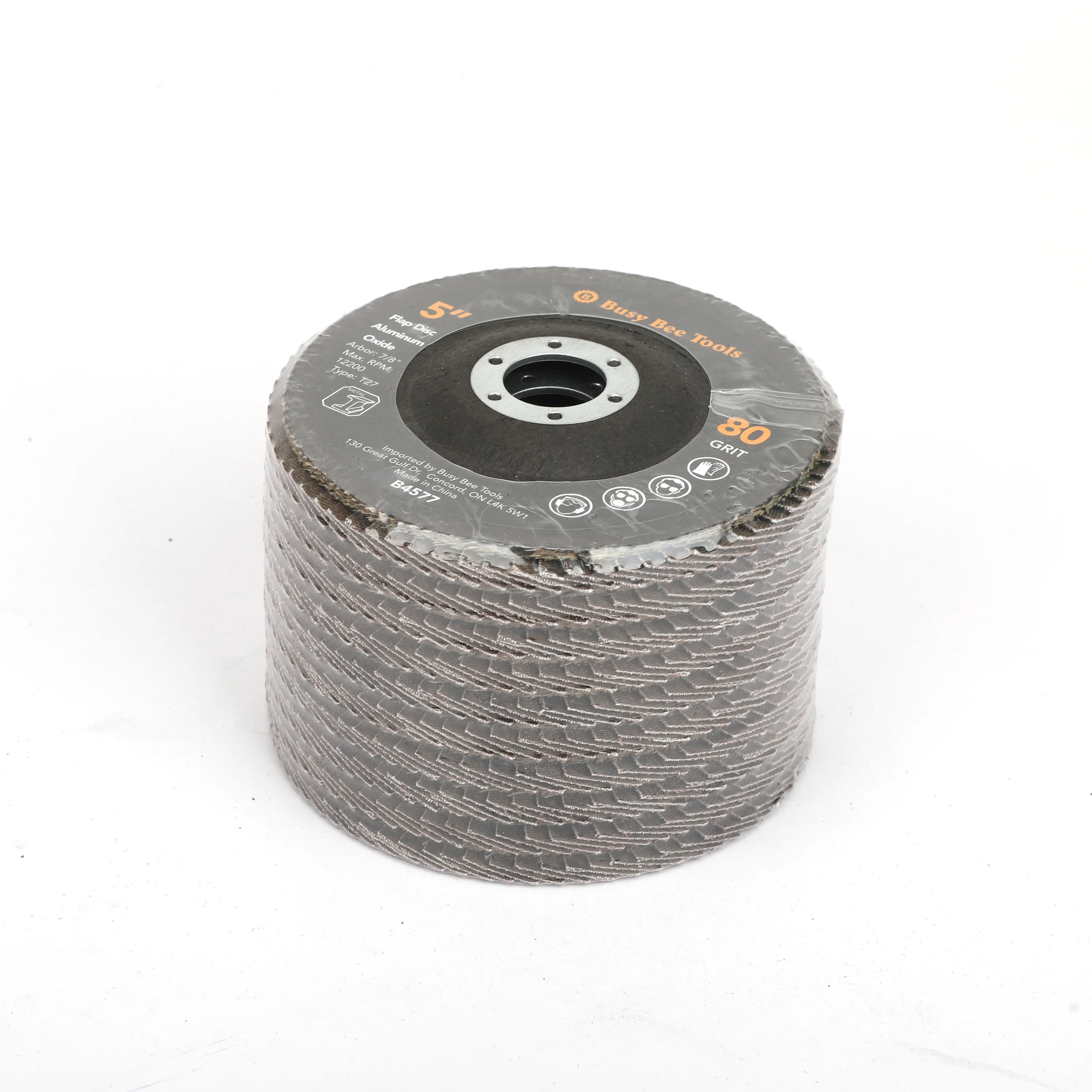 5" FLAP DISC 80G ALUMINUM OXIDE 10 PACK - Image 4