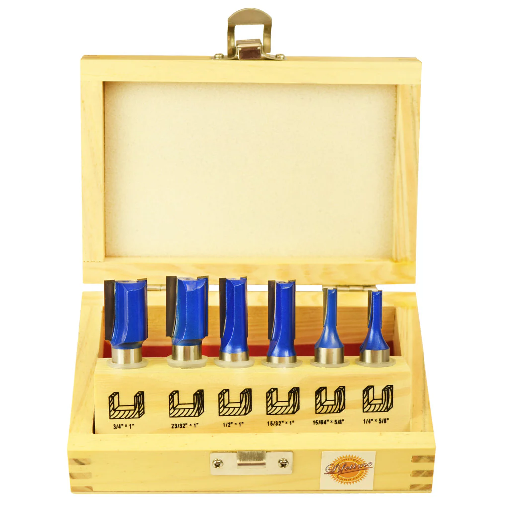 6PC DADO BIT ROUTER BIT SET 1/2" SHANK - Image 3