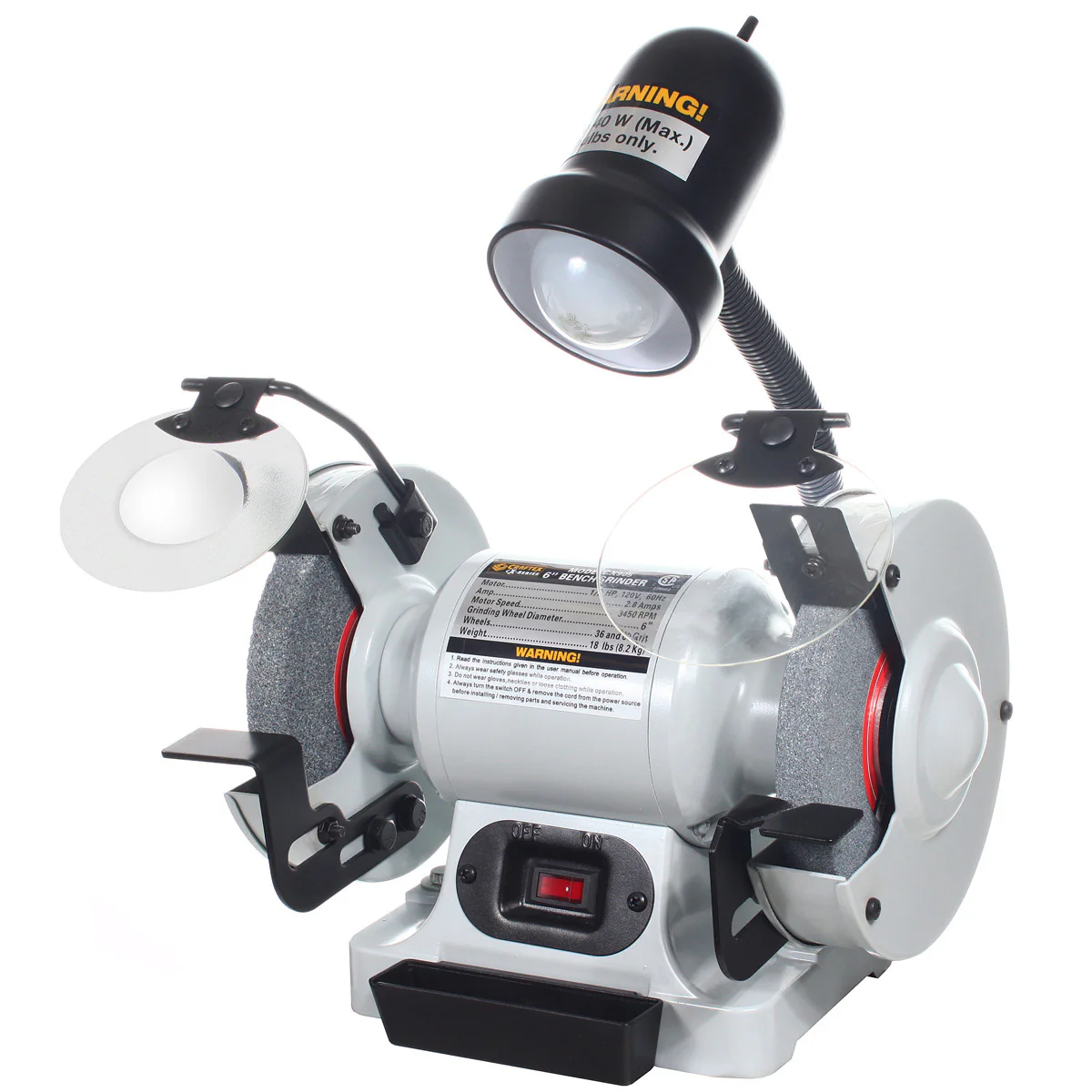 6" BENCH GRINDER WITH LIGHT CX905