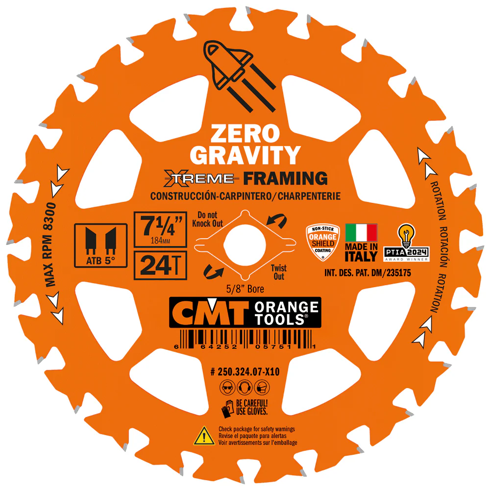 CMT SAW BLADE ITK 7 1/4" X 24ATB