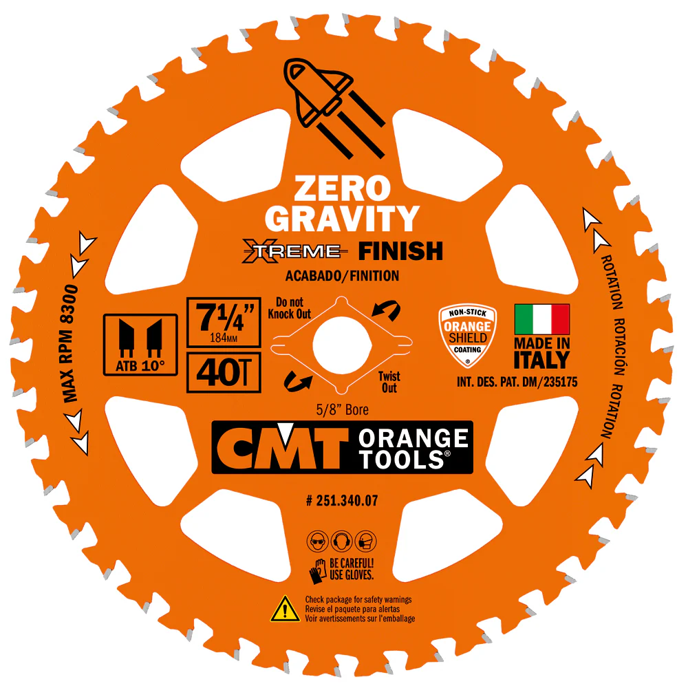 CMT SAW BLADE ITK 7 1/4" X 40ATB
