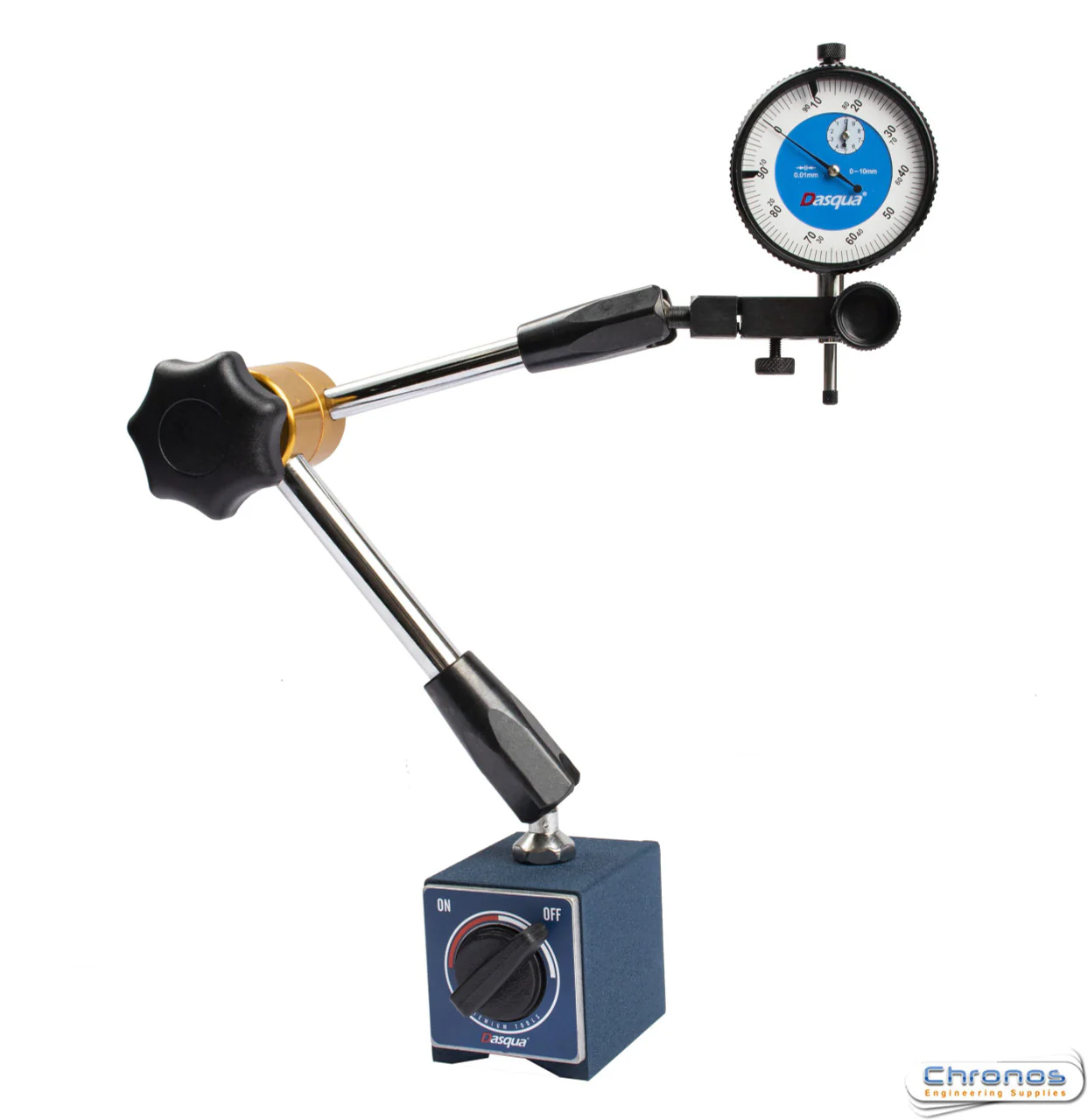DASQUA 0-10 MM DIAL GAUGE AND BASE