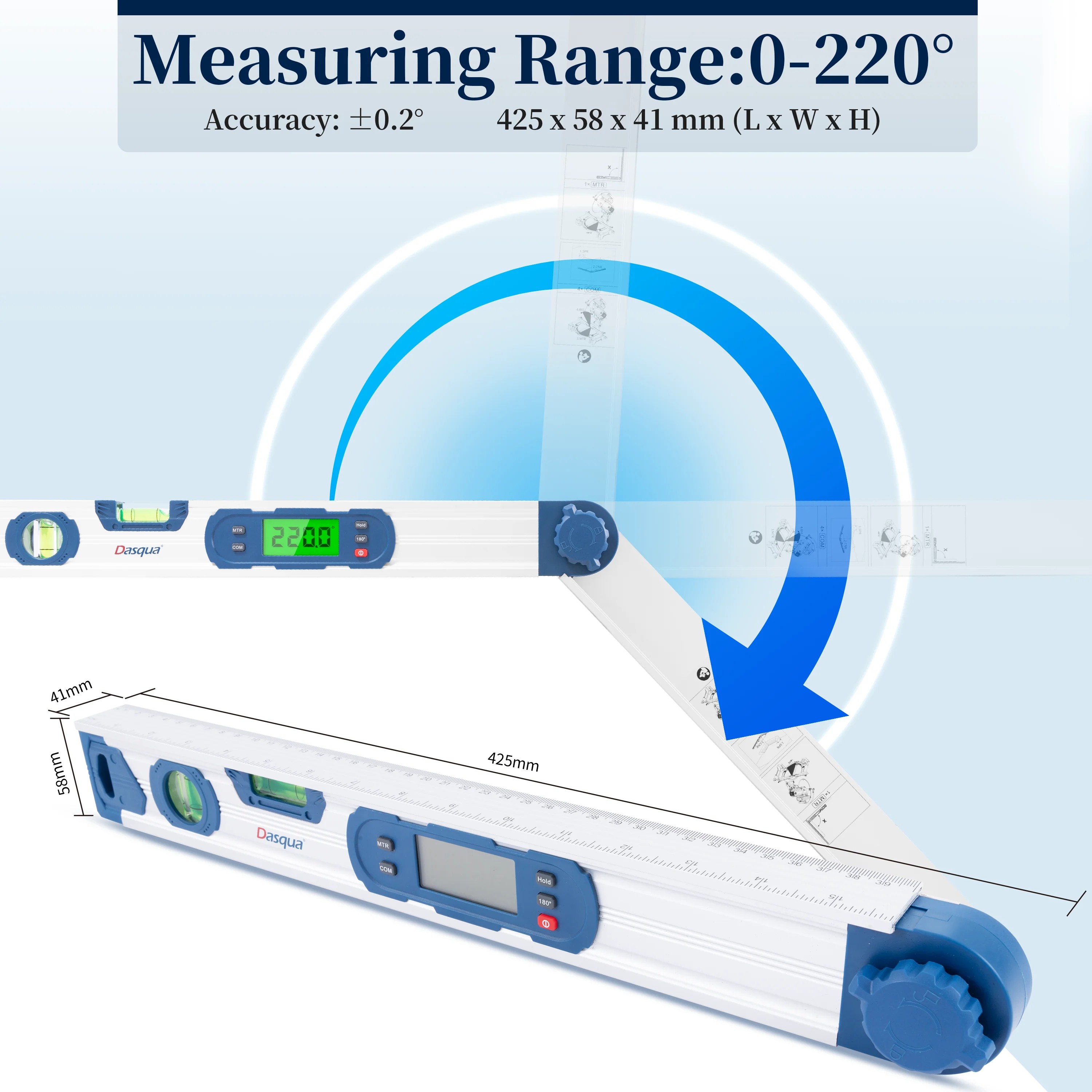 DIGITAL LEVEL & PROTRACTOR 4 IN 1 - Image 7