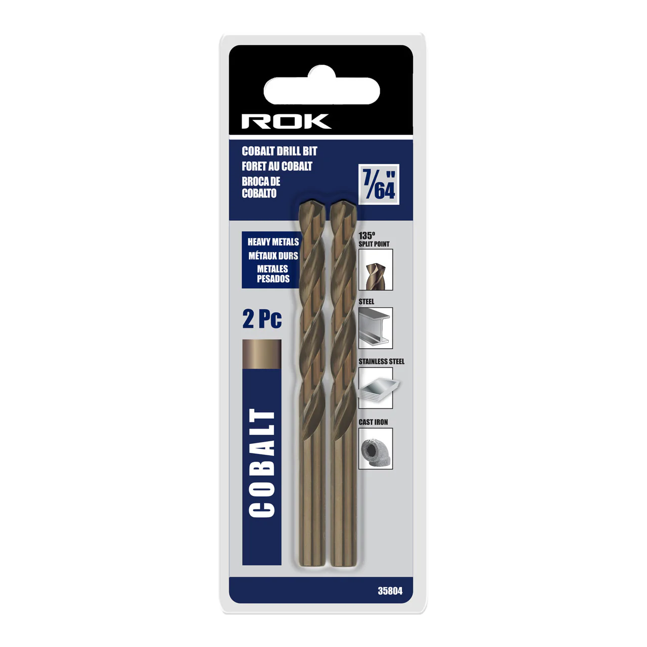 DRILL BIT COBALT 7/64 IN 2PC