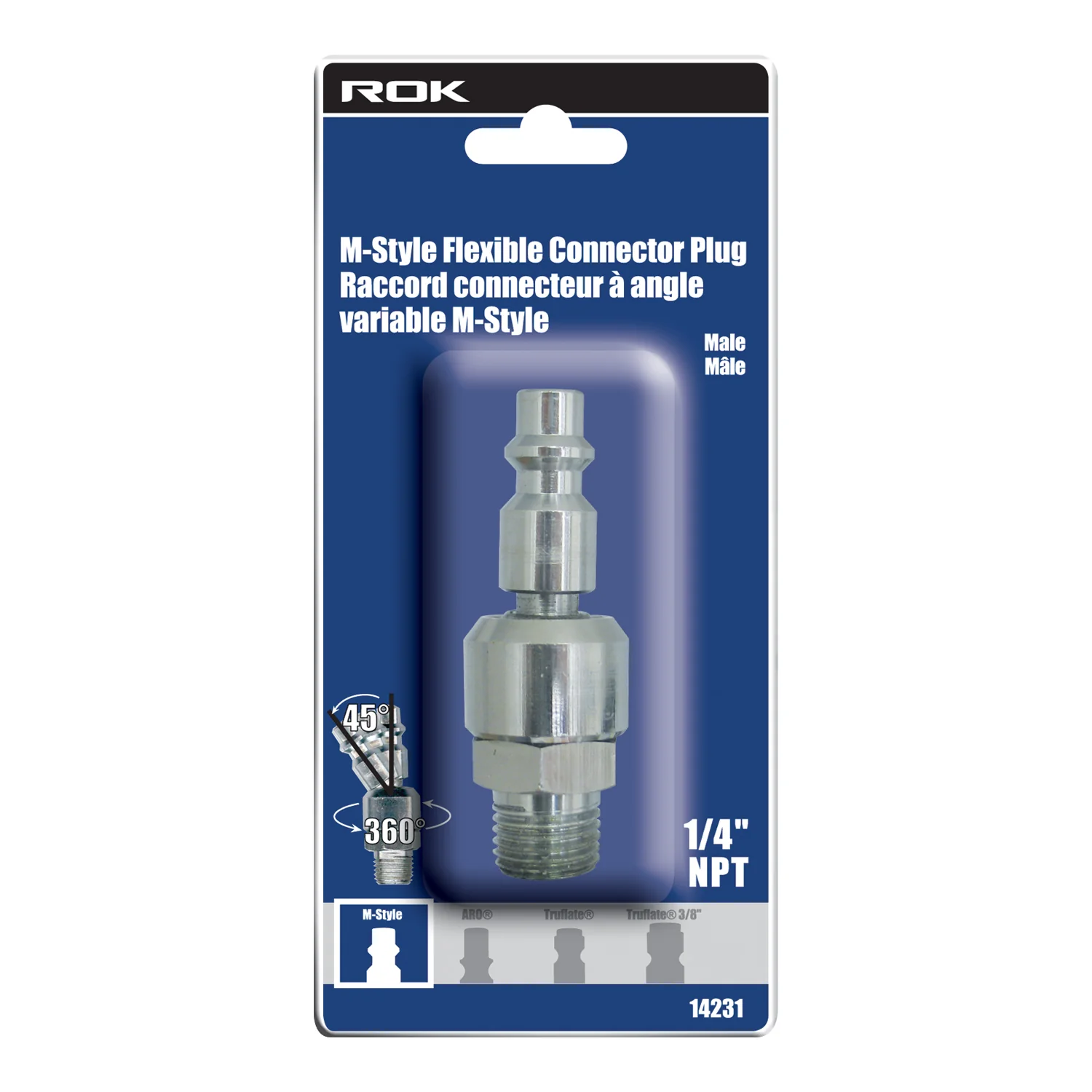 FLEXIBLE CONNECTOR PLUG 1/4" M NPT - Image 2