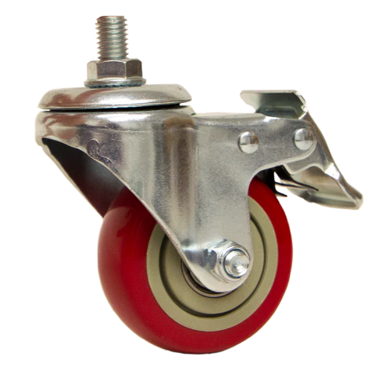 HEAVY DUTY 3" CASTERS 4 PACK WITH BRAKE - Image 2