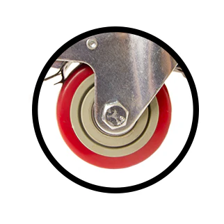 HEAVY DUTY 3" CASTERS 4 PACK WITH BRAKE - Image 3