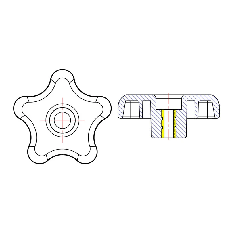 KNOB 5 PRONG 5/16"X 18 TPI - Image 4