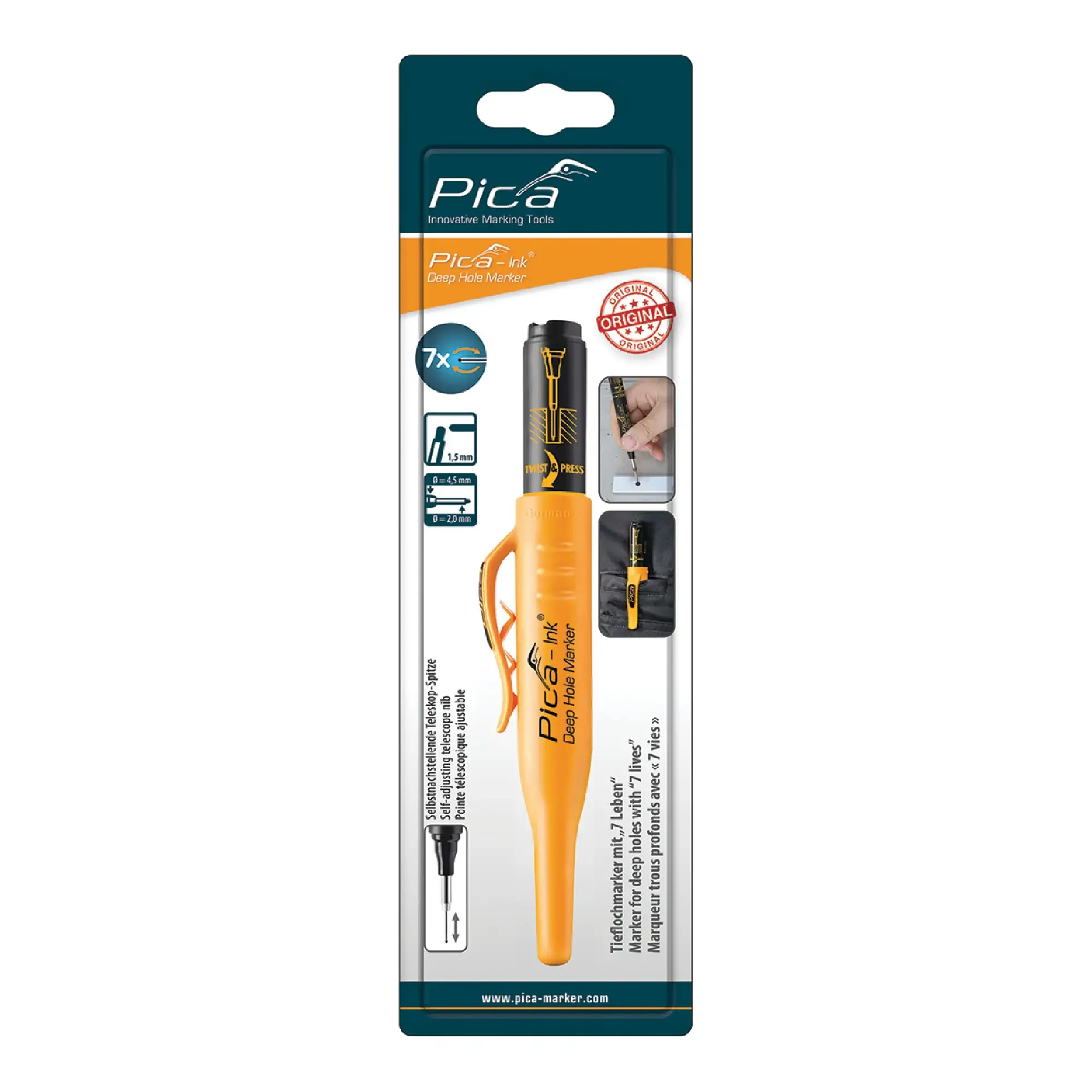 PICA INK DEEP-HOLE-MARKER BLACK