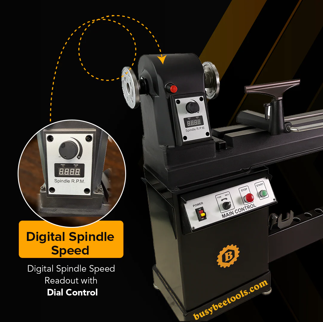 PROFESSIONAL WOOD LATHE 18" X 40" - Image 5