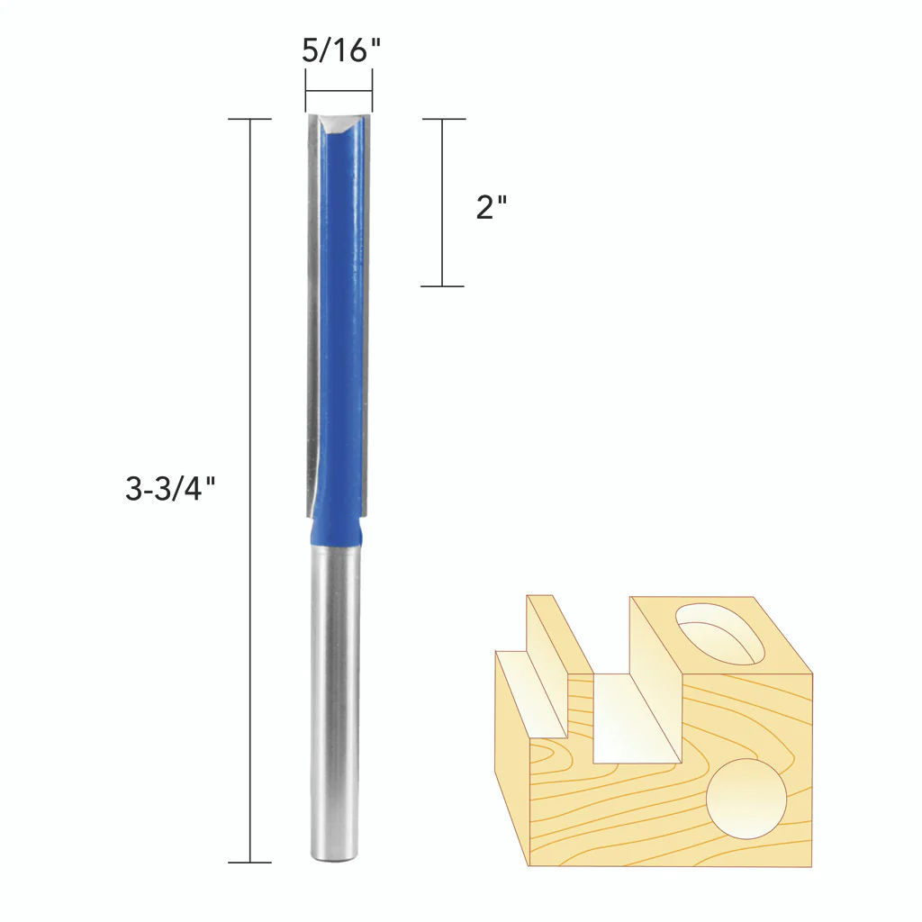 5/16" X 2" STRAIGHT ROUTER BIT 1/4" SHAN - Image 5