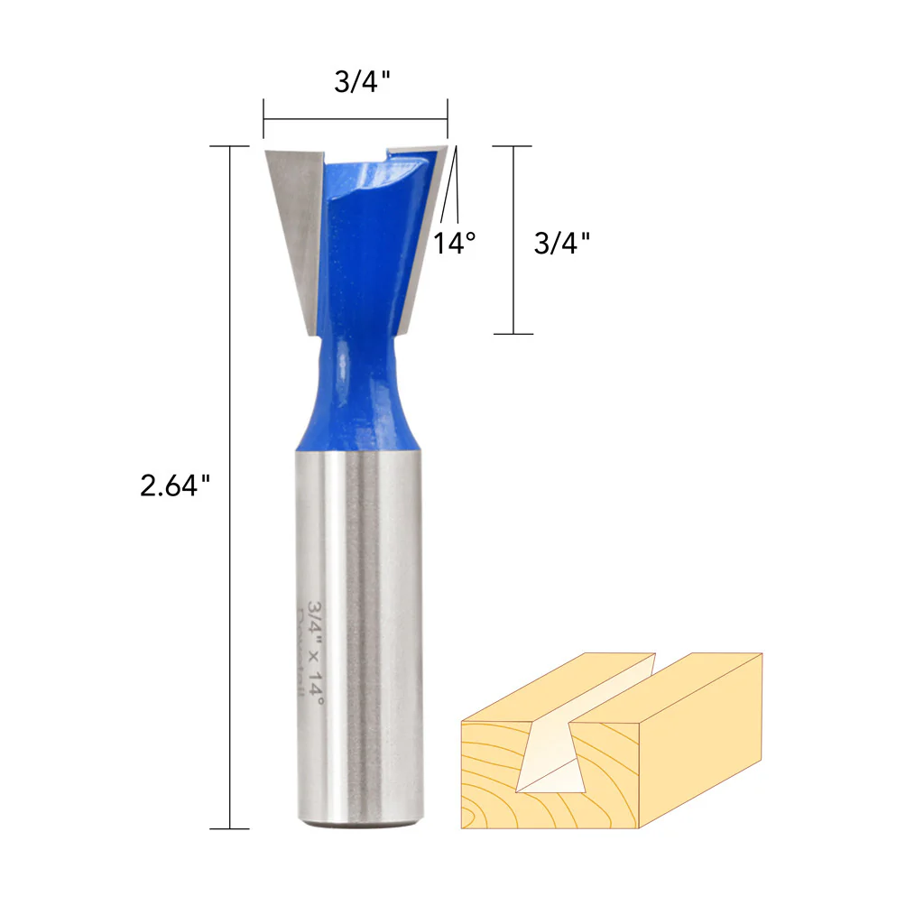 3/4" 14� DOVETAIL ROUTER BIT 1/2" SHANK - Image 5