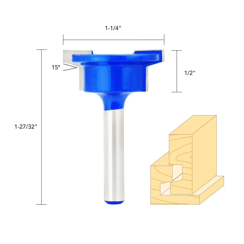 DRAWER LOCK ROUTER BIT 1/4" SHANK - Image 5