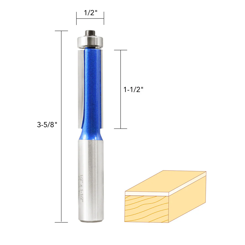 1/2" X 11/2" FLUSHTRIM ROUTER BIT 1/2" S - Image 5