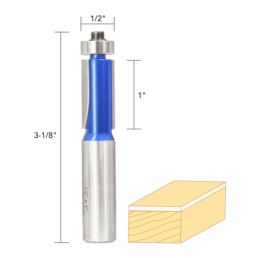 1/2" X 1" FLUSHTRIM ROUTER BIT 1/2" SHAN - Image 5