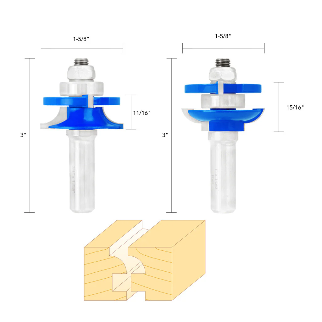 ROUND RAIL & STILE ROUTER BIT SET 1/2" S - Image 5
