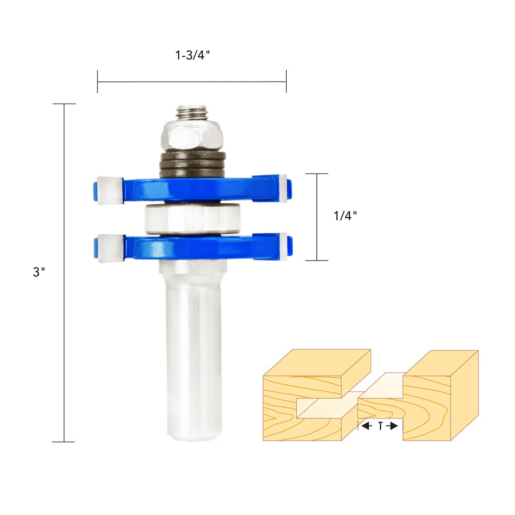 TONGUE & GROOVE ROUTER BIT 1/2" SHANK - Image 3