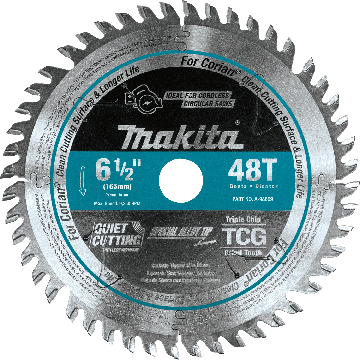 SAW BLADE CT 6 1/2 48T FOR CORIAN MAKITA