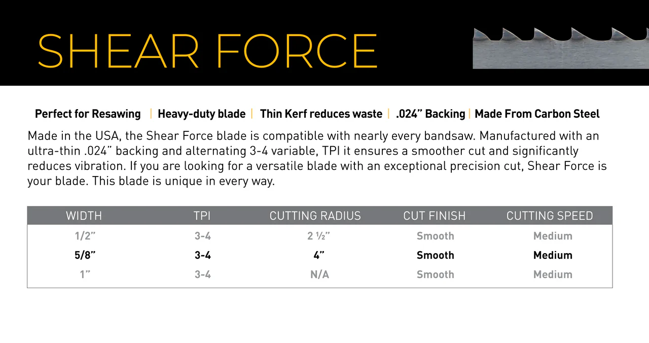 SHEAR FORCE BLADE LAGUNA 145" X 5/8" X - Image 2