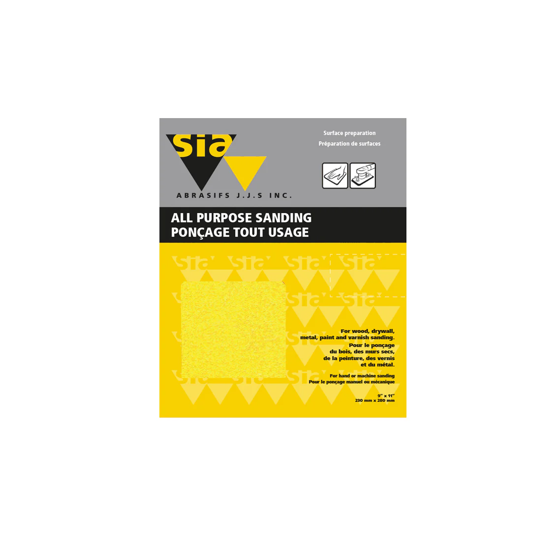 SIA 9" X 11" SANDING SHEETS 220G 4PK