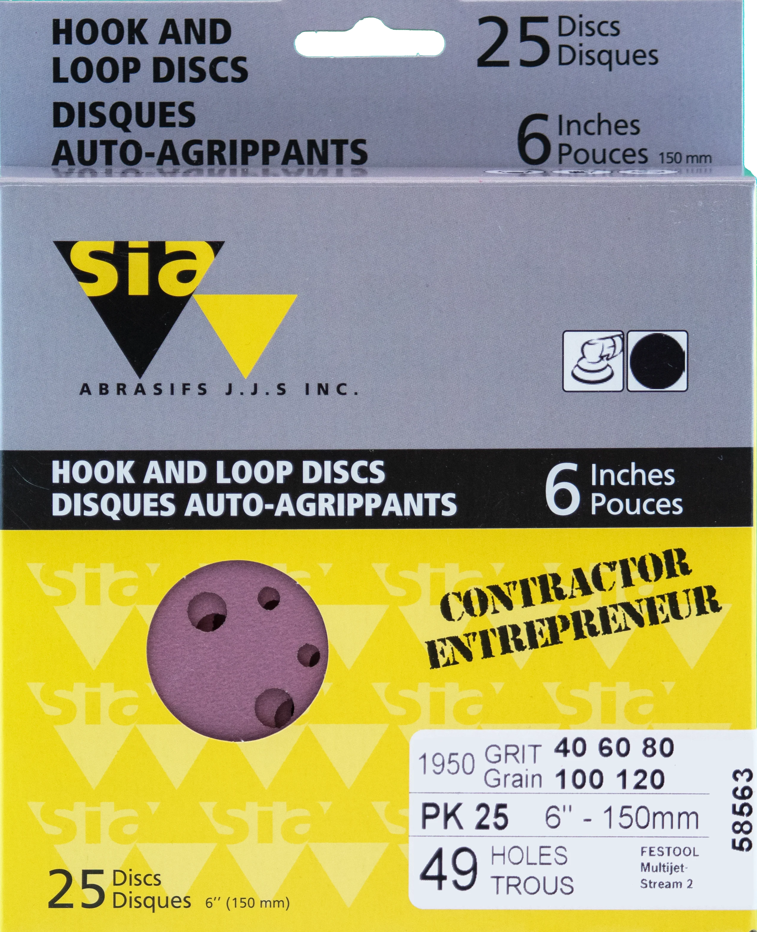 SIASPEED 6" COARSE DISCS FOR FESTOOL 25P