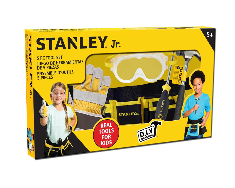 STANLEY DELUXE KIDS TOOL SET 5PC B4382 - Image 2