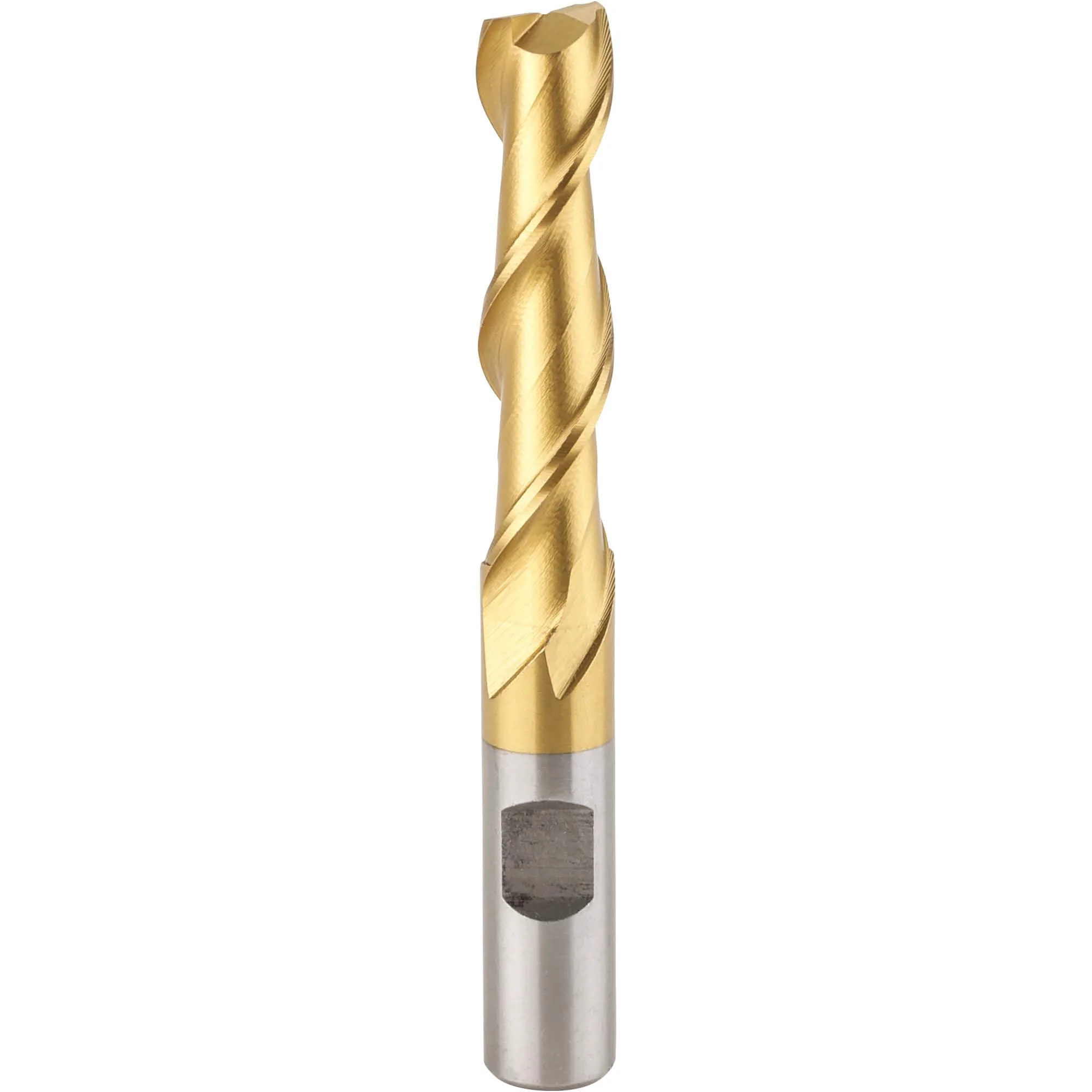 TWO FLUTE TIN COATED END MILLS 1/2" DIA.